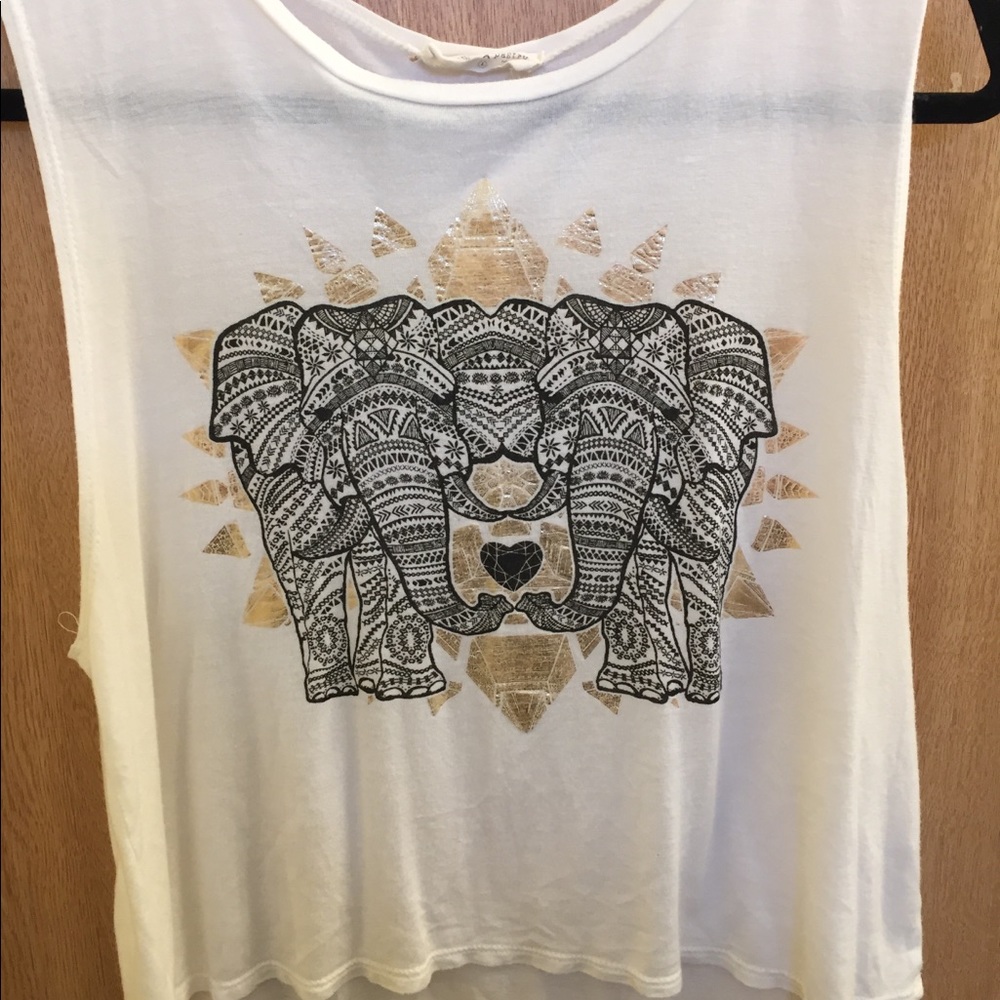 patterned elephant crop top